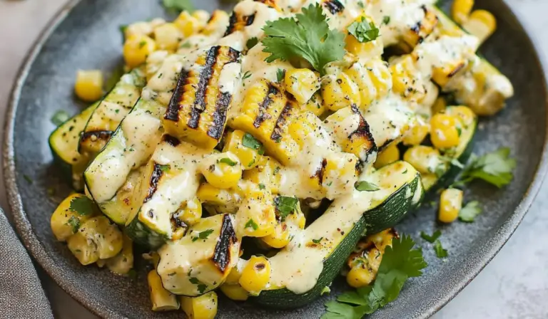 Creamy Mexican Grilled Corn and Zucchini Salad: A Refreshing and Easy Summer Delight