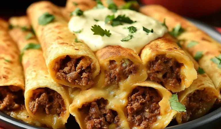 Baked Beef Flautas with Queso Dip: A Beginner-Friendly Recipe