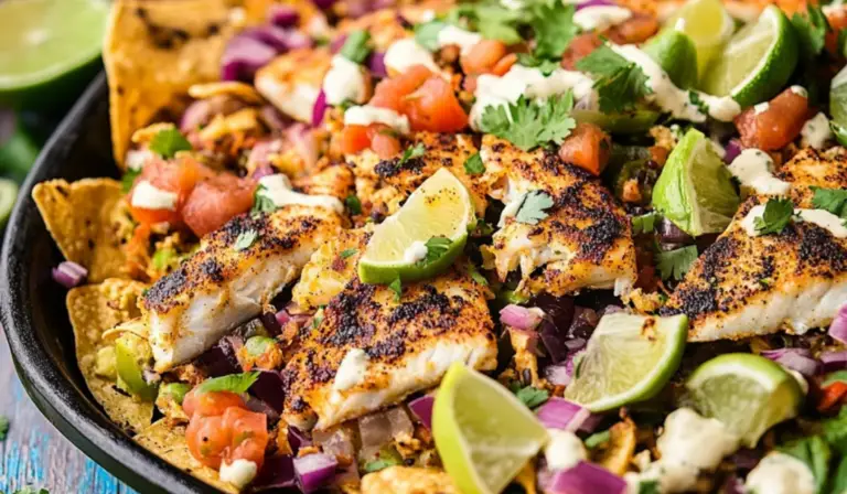 Sheet Pan Blackened Tilapia Baja Fish Nachos: A Flavorful and Easy Recipe for Beginners