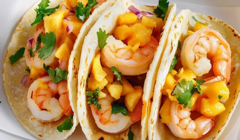 Easy Shrimp Tacos with Mango-Peach Salsa: A Beginner’s Guide
