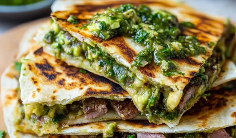 Chimichurri Steak Quesadillas with Avocado Chimichurri: A Flavor-Packed Delight for Beginners