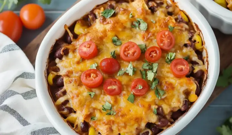 Three Bean Enchilada Casserole: A Perfect Beginner-Friendly Dish