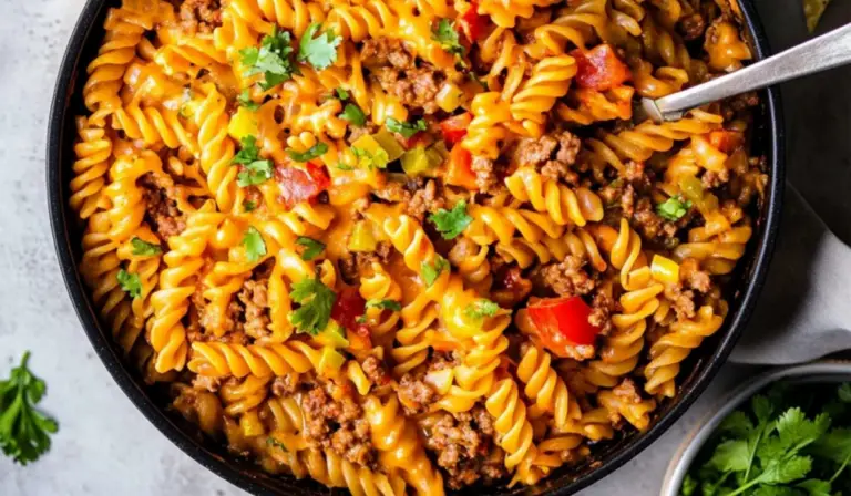 One-Pot Cheesy Taco Pasta: A Beginner’s Dream Meal