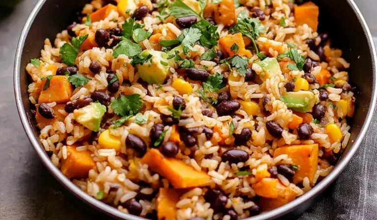 Southwest Sweet Potato, Black Bean, and Rice Skillet: A Beginner-Friendly One-Pan Meal