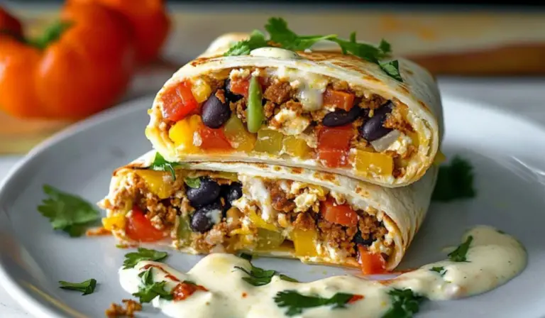 7 Layer Mexican Dip Burritos