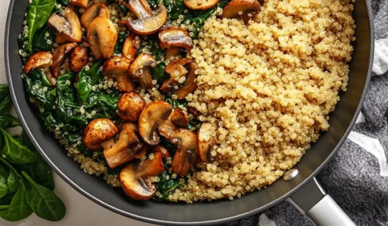Spinach Mushroom Quinoa Skillet: A Perfect Start for Beginner Cooks