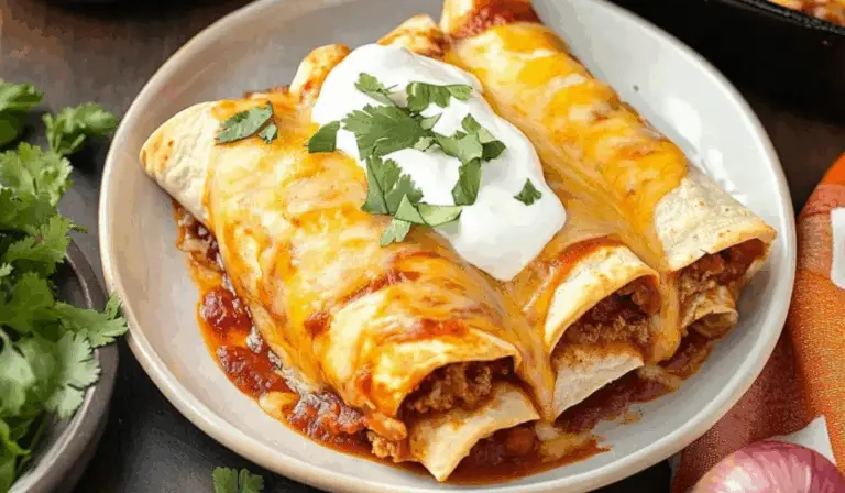 Quick and Flavorful Beef Enchiladas: A Simple 5-Ingredient Recipe for Busy Cooks