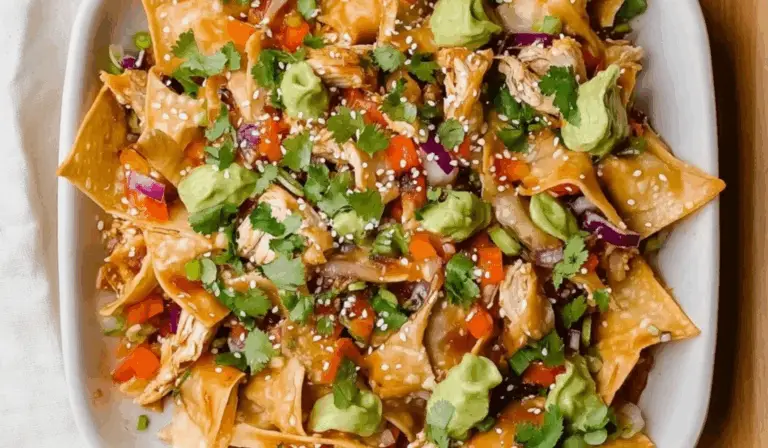 Asian Chicken Wonton Nachos: A Flavor-Packed Twist on Classic Nachos