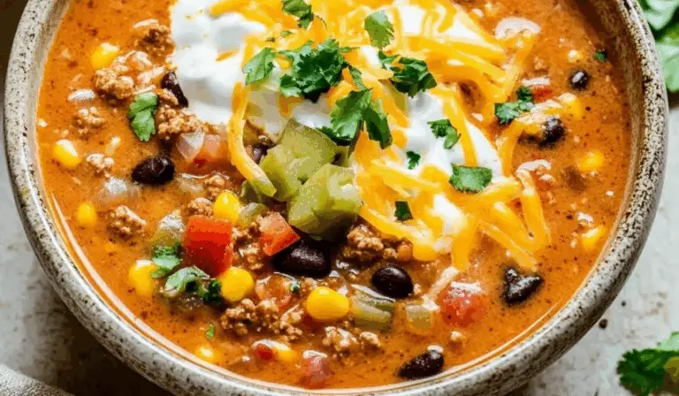 Creamy Taco Soup (With Chicken or Beef): A Comforting and Flavor-Packed Dinner