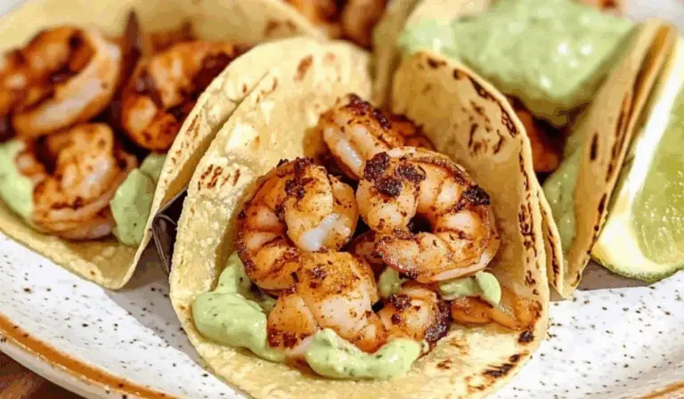 Spicy Shrimp Tacos with Avocado Crema: A Flavorful Fiesta Perfect for Any Night