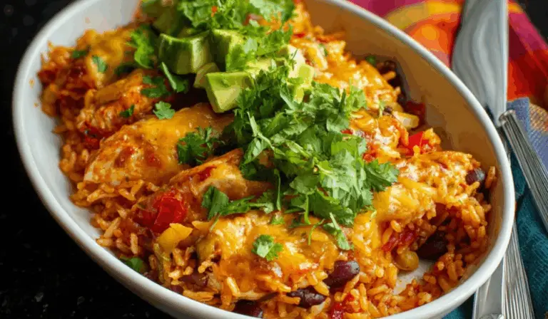 Cheesy Mexican Chicken and Rice Bake: A Flavorful Family Favorite