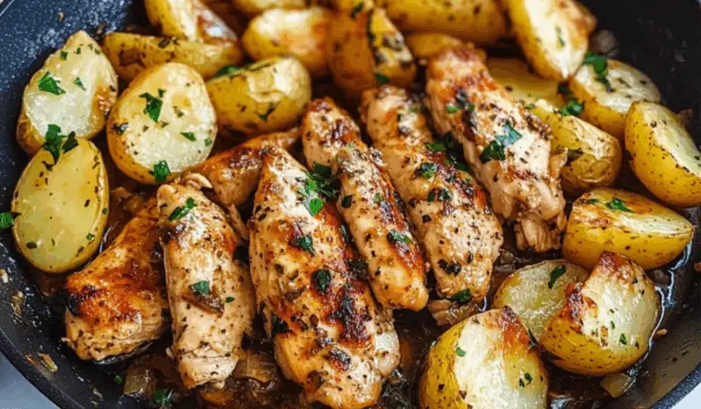Garlic Butter Chicken and Potatoes Skillet: A Comforting One-Pan Meal for Busy Nights