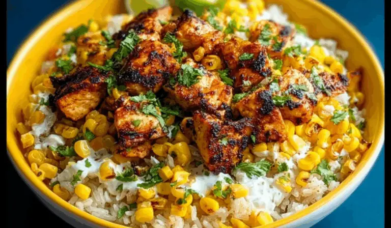 Street Corn Chicken Rice Bowl: A Bold and Satisfying Meal in One Bowl