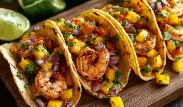 Zesty Shrimp Tacos with Fresh Mango Salsa: A Flavor-Packed Weeknight Delight