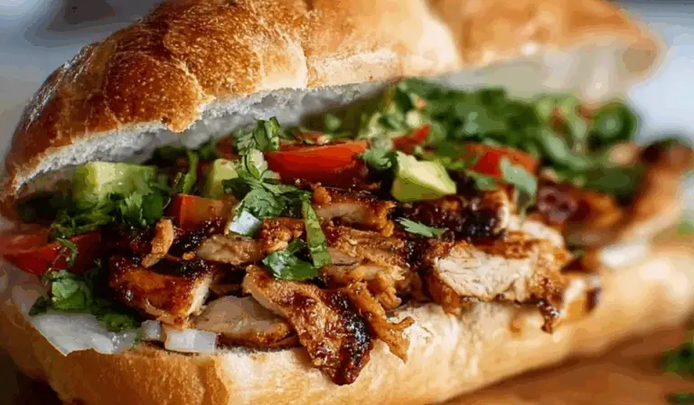 Spicy Griddled Chicken Torta Sandwich with Avocado and Jack Cheese
