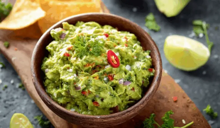 Zesty Spicy Guacamole with Grilled Chicken Bits: A Crowd-Pleasing Party Dip