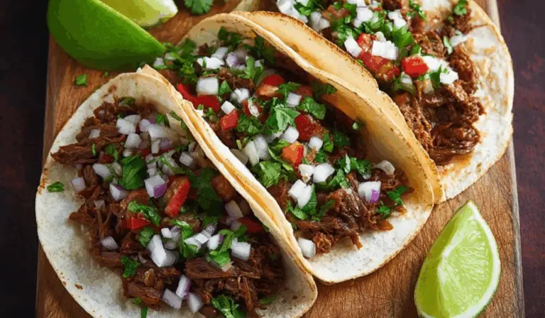 Slow-Cooked Beef Barbacoa Tacos – Rich, Smoky, and Easy to Make at Home