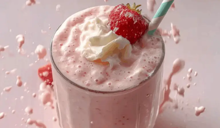 Creamy Strawberry Milkshake Without Ice Cream