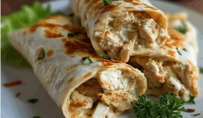 Cheesy Garlic Chicken Wraps – A Crispy, Creamy Chicken Wrap That Delivers Big Flavor