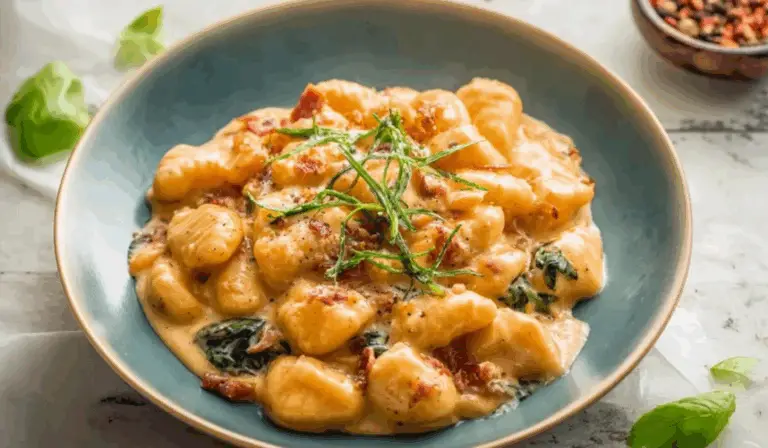 Creamy Tuscan Chicken Gnocchi: A Rich, One-Pan Comfort Dish for Any Night