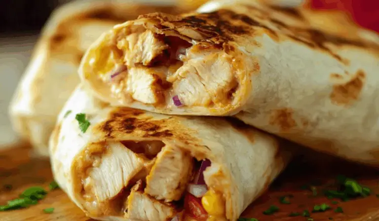 Gooey BBQ Chicken Wraps
