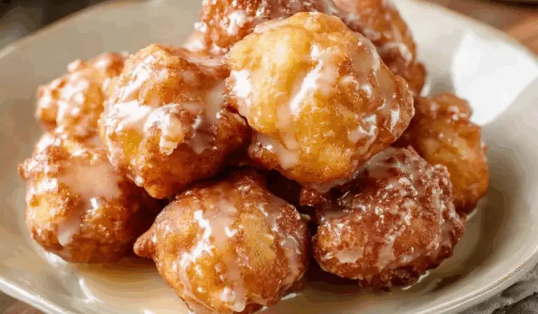Crispy-Baked Apple Fritter Bites with Tangy Apple Cider Glaze